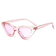 Load image into Gallery viewer, COOYOUNG Cute Sexy Retro Cat Eye Sunglasses Women Small Black White Triangle Vintage Cheap Ladies Sun Glasses Red Female UV400
