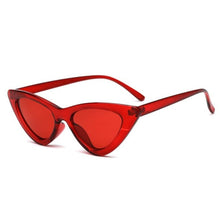 Load image into Gallery viewer, COOYOUNG Cute Sexy Retro Cat Eye Sunglasses Women Small Black White Triangle Vintage Cheap Ladies Sun Glasses Red Female UV400
